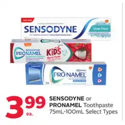 Rexall SENSODYNE or PRONAMEL Toothpaste offer