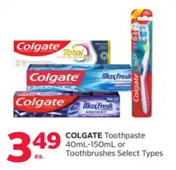 Rexall COLGATE Toothpaste 40mL-150mL or Toothbrushes offer