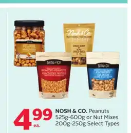 Rexall NOSH & CO. Peanuts 525g-600g or Nut Mixes 200g-250g offer