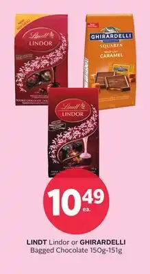 Rexall LINDT Lindor or GHIRARDELLI Bagged Chocolate offer