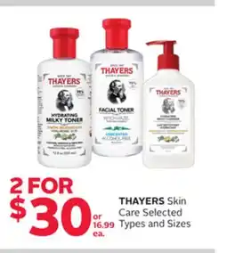 Rexall THAYERS Skin Care offer