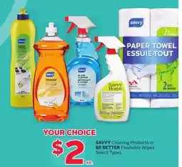 Rexall SAVVY Cleaning Products or BE BETTER Flushable Wipes offer