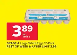 Rexall GRADE A Large White Eggs offer