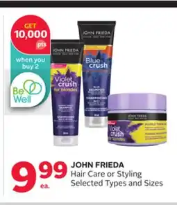 Rexall JOHN FRIEDA Hair Care or Styling offer