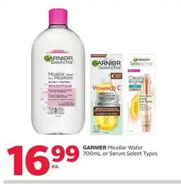 Rexall GARNIER Micellar Water 700mL or Serum offer