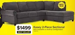 Leon's Kasey 2-Piece Sectional with Right Facing Chaise - Grey offer