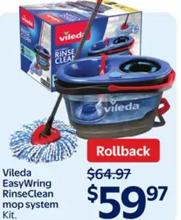 Walmart Vileda EasyWring RinseClean mop system offer