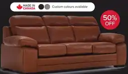 Leon's Morrison II Leather Sofa - Cognac offer