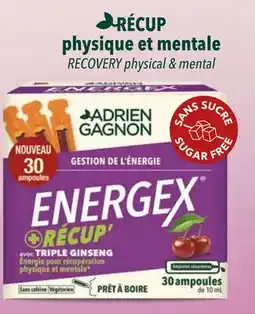Accès pharma ADRIEN GAGNON ENERGEX + RECUP offer