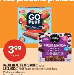 Pharmaprix KASHI, HEALTHY CRUNCH (5) or LECLERC GO PURE Snack Bars offer