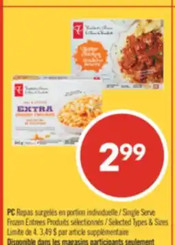 Pharmaprix PC Single Serve Frozen Entrees offer