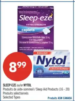 Pharmaprix SLEEP-EZE or NYTOL Sleep Aid Products offer