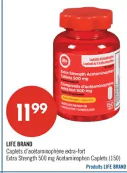 Pharmaprix LIFE BRAND Extra Strength 500 mg Acetaminophen Caplets (150) offer