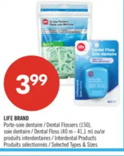 Pharmaprix LIFE BRAND Dental Flossers (150) Dental Floss (40 m - 41.1 m) or Interdental Products offer