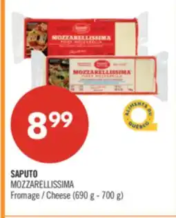 Pharmaprix SAPUTO MOZZARELLISSIMA Cheese offer