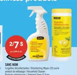 Pharmaprix NO NAME Disinfecting Wipes (35) or Household Cleaner offer