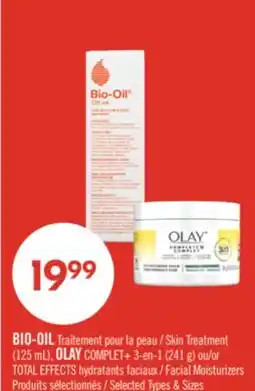Pharmaprix BIO-OIL Skin Treatment (125 mL), OLAY COMPLET+ 3-en-1 (241 g) or TOTAL EFFECTS Facial Moisturizers offer