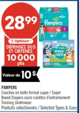 Pharmaprix PAMPERS Super Boxed Diapers or Training Underwear offer