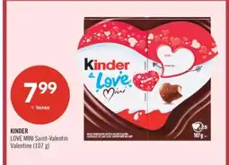 Pharmaprix KINDER LOVE MINI Valentine offer