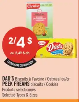 Pharmaprix DAD'S Biscuits Oatmeal or PEEK FREANS Cookies offer