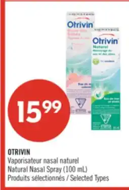 Pharmaprix OTRIVIN Natural Nasal Spray (100 mL) offer