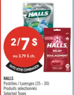 Pharmaprix HALLS Pastilles / Lozenges offer