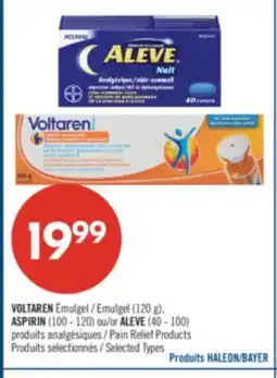 Pharmaprix VOLTAREN Emulgel (120 g). ASPIRIN (100-120) ALEVE (40-100) (40-100) Pain Relief Products offer