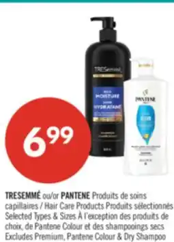 Pharmaprix TRESEMMÉ or PANTENE Hair Care Products offer