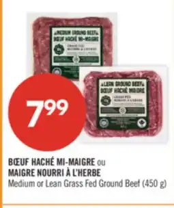 Pharmaprix Medium or Lean Grass Fed Ground Beef (450 g) offer