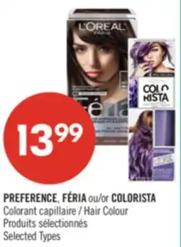 Pharmaprix PREFERENCE, FÉRIA or COLORISTA Hair Colour offer