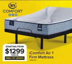 Leon's Serta iComfort Air 1 Firm Mattress offer