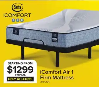 Leon's Serta iComfort Air 1 Firm Mattress offer