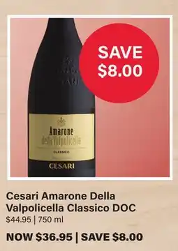LCBO Cesari Amarone Della Valpolicella Classico DOC offer