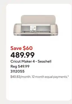 Staples Cricut Maker 4 - Seashell offer