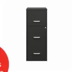 Staples Hirsh 3-Drawer Mobile Cabinet Black offer