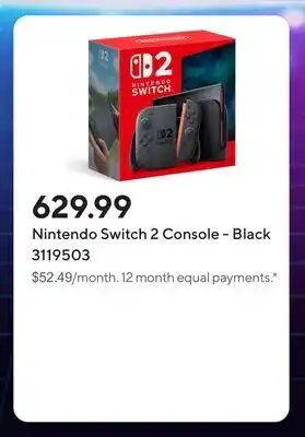 Staples Nintendo Switch 2 Console - Black offer