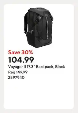 Staples Voyager II 17.3 Backpack, Black offer