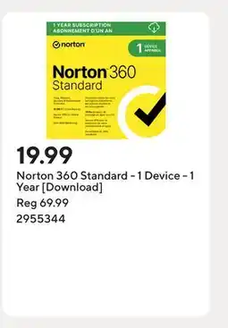 Staples Norton 360 Standard - 1 Device - 1 Year [Download] offer