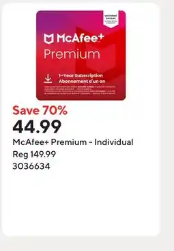 Staples McAfee+ Premium - Individual offer