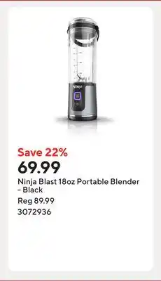 Staples Ninja Blast 18oz Portable Blender - Black offer