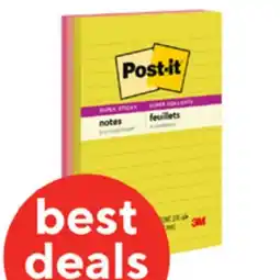 Staples Super Sticky Notes, Summer Joy Collection, 4 x 6 offer