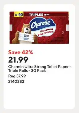 Staples Charmin Ultra Strong Toilet Paper - Triple Rolls offer