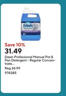 Staples Dawn Professional Manual Pot & Pan Detergent - Regular Concentrate 1 offer