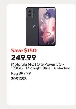 Staples Motorola MOTO G Power 5G - 128GB - Midnight Blue - Unlocked offer