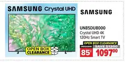 2001 Audio Video UN85DU8000 85 Crystal UHD 4K 120Hz Smart TV offer