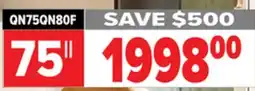 2001 Audio Video QN75QN80F SAMSUNG 75 Neo QLED 4K TV offer