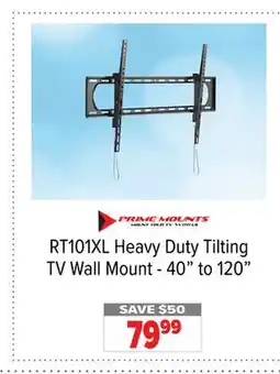 2001 Audio Video RT101XL Heavy Duty Tilting TV Wall Mount - 40 to 120 offer