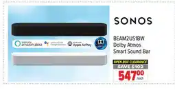 2001 Audio Video BEAM2US1BW SONOS Dolby Atmos Smart Sound Bar offer