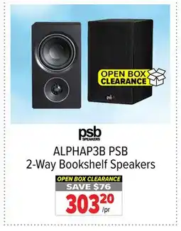 2001 Audio Video ALPHAP3B PSB 2-Way Bookshelf Speakers offer