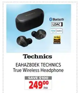 2001 Audio Video EAHAZ80EK TECHNICS True Wireless Headphone offer